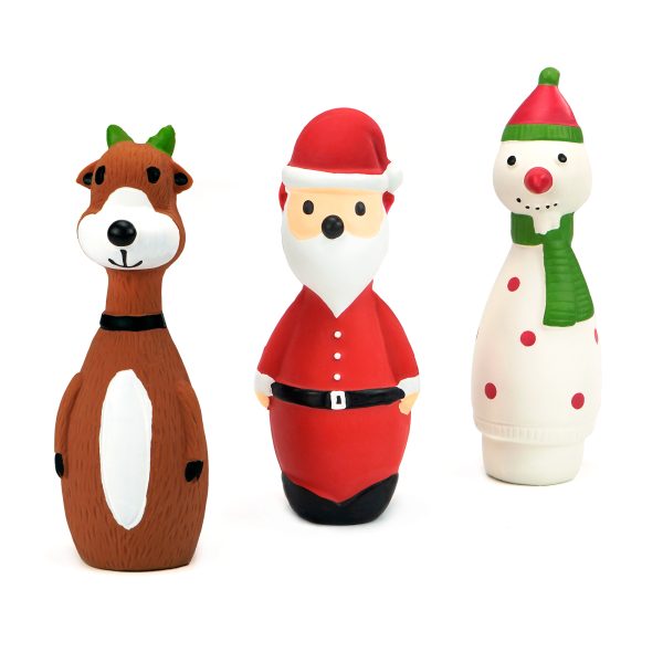Chiwava 3 Pack Small Christmas Dog Toys - Image 2