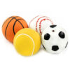 Chiwava 4 Pack 2.4 Inch Squeaky Latex Rubber Dog Toy Balls