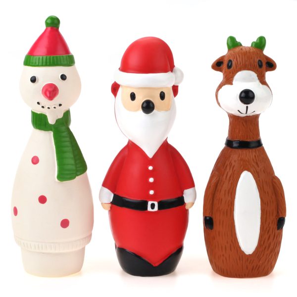 Chiwava 3 Pack Small Christmas Dog Toys