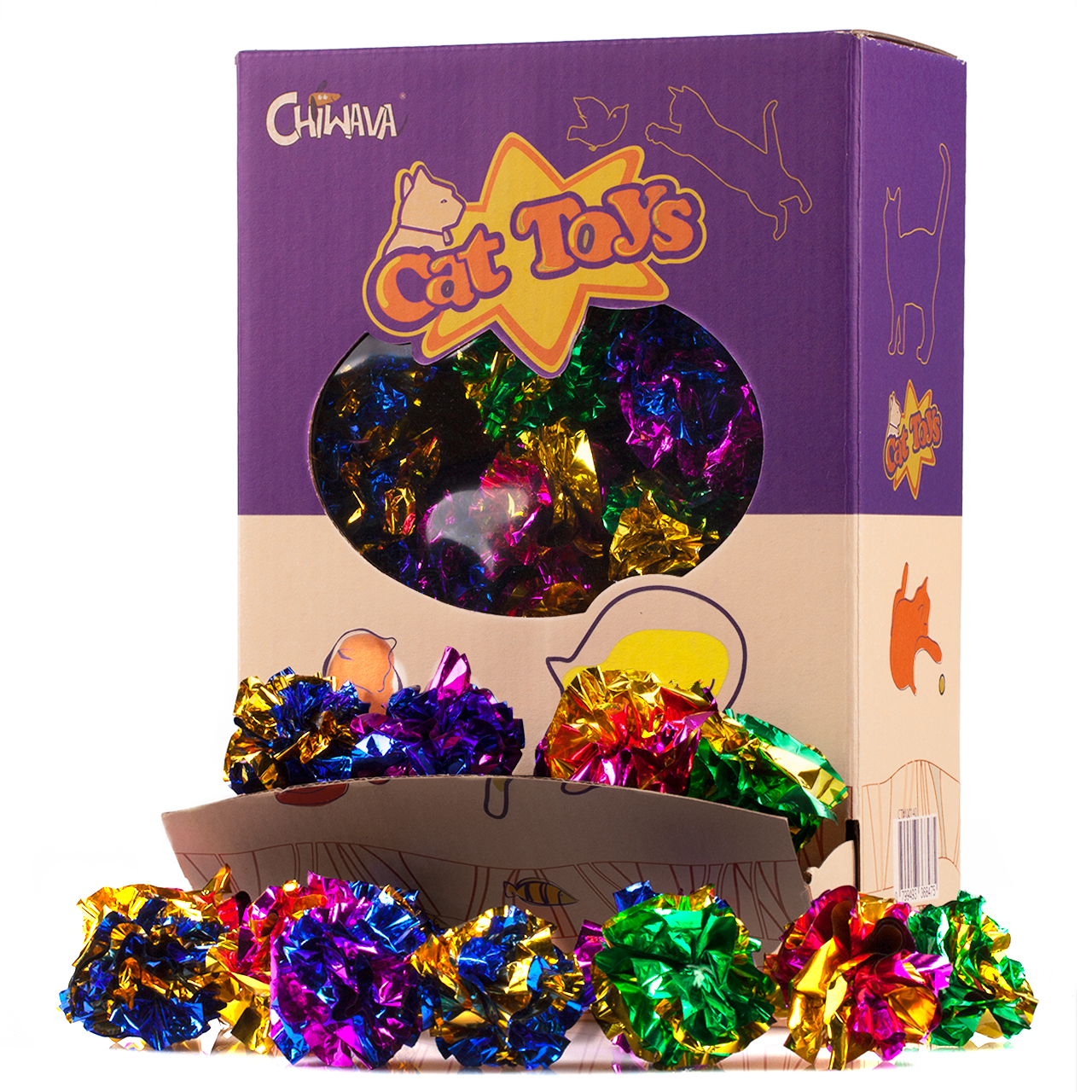 mylar cat toys