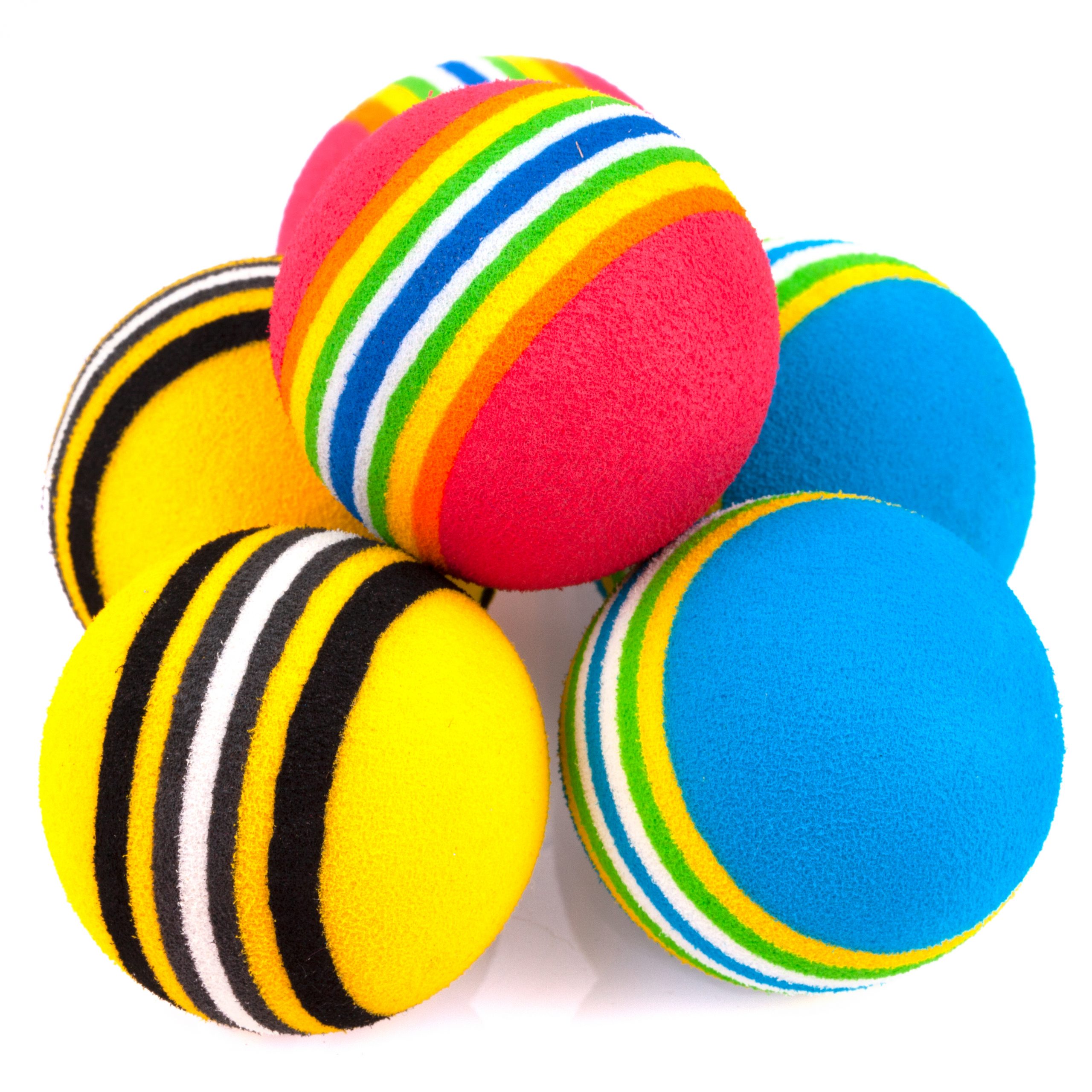 Chiwava 45 Pack 1.7 Inch Foam Cat Toys Ball Rainbow Color Chiwava