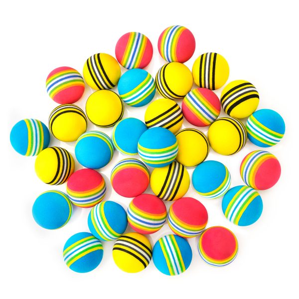 Chiwava 45 Pack 1.7 Inch Foam Cat Toys Ball Rainbow Color - 画像 (13)