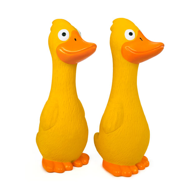 Chiwava 2 Pack Funny Squeaky Latex Dog Toys Yellow Duck - immagine 8
