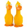 Chiwava 2er-Pack Lustige quietschende Latex-Hundespielzeuge Gelbe Ente