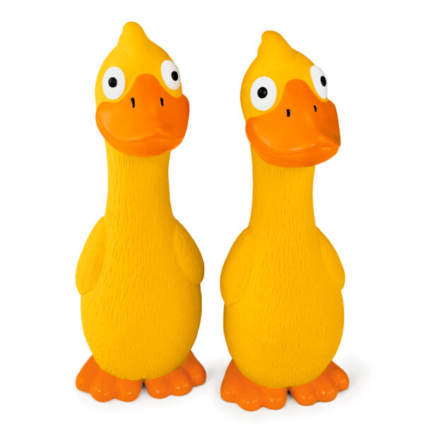 Chiwava 2 Pack Funny Squeaky Latex Dog Toys Yellow Duck - immagine 7