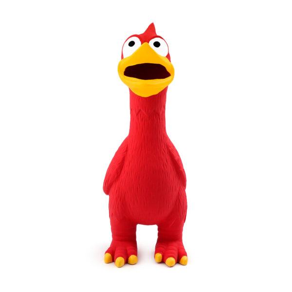 Chiwava 2 Pack Squeaky Latex Dog Toys Standing Chicken Assorted Color - Image 6