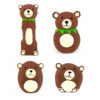 Chiwava 4 Pack Squeak Latex Dog Toy Funny Brown Bear Sets - Imagen 2