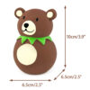 Chiwava 4 Pack Squeak Latex Dog Toy Funny Brown Bear Sets - Imagen 4