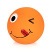 Chiwava 3 Pack 2.7'' Latex Squeaky Dog Toy Ball Smiley Face Round Balls – Image 7