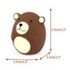 Chiwava 4 Pack Squeak Latex Dog Toy Funny Brown Bear Sets - Imagen 5