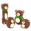 Chiwava 4 Pack Squeak Latex Dog Toy Funny Brown Bear Sets