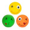Chiwava 3 Pack 2.7'' Latex Squeaky Dog Toy Ball Smiley Face Round Balls – Image 9