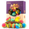 Chiwava 45 Pack 1.7 Inch Foam Cat Toys Ball Rainbow Color – Image 14