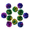 Chiwava 24 Pack 1.6 Inch Mylar Balls Cat Toy Shiny Crinkle Ball – Image 8