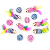 Chiwava 12PCS Sisal Mice and Sisal Balls - 图片 12