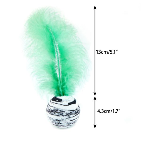 Chiwava 12PCS 1.7" Cat Eva Balls with Feather - Image 4