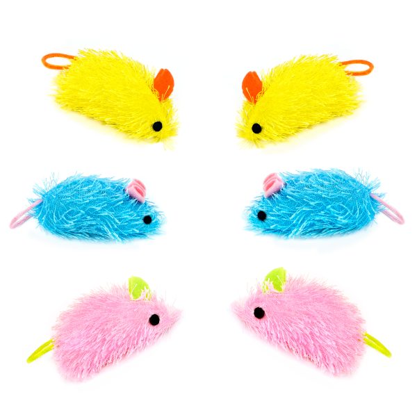 Chiwava 18PCS 2.8" Colorful Mice with catnip - 图片 12