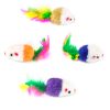 Chiwava 24PCS 1.8" Colorful Fleece Mice with Feather – Bild 8