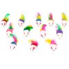 Chiwava 24PCS 1.8" Colorful Fleece Mice with Feather – Bild 11
