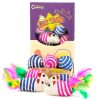 Chiwava 12PCS Sisal Mice and Sisal Balls