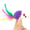 Chiwava 24PCS 1.8" Colorful Fleece Mice with Feather – Bild 5