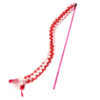 Chiwava 4 Pack 43" Stripe Long Plush Interactive Cat Toy Wand with Feather and Bell - Image 2