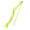 Chiwava 4 Pack 43" Stripe Long Plush Interactive Cat Toy Wand with Feather and Bell - Image 3