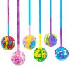 Chiwava 6 Pack 20" Woolen Yarn Cat Toy Balls with Bell Kitten Interactive Toys