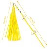 Chiwava 3 Pack 25" Mylar Tassels Cat Toy Wand with Bell - immagine 2