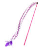 Chiwava 4 Pack 43" Stripe Long Plush Interactive Cat Toy Wand with Feather and Bell - Image 5