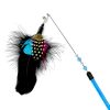 Chiwava 25" Pearl Feather Cat Toy Wand with Bell and Beads - immagine 8
