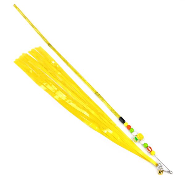 Chiwava 3 Pack 25" Mylar Tassels Cat Toy Wand with Bell - Image 7