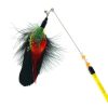 Chiwava 25" Pearl Feather Cat Toy Wand with Bell and Beads - immagine 6