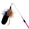 Chiwava 25" Pearl Feather Cat Toy Wand with Bell and Beads - immagine 7