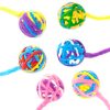 Chiwava 6 Pack 20" Woolen Yarn Cat Toy Balls with Bell Kitten Interactive Toys – Image 11