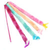 Chiwava 4 Pack 43" Long Plush Toy Wand Feather Cat Teaser Wand with Catnip Bell