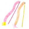 Chiwava 4 Pack 43" Long Plush Cat Toy Wand Feather Cat Teaser Wand with Catnip Bell – Image 11