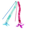 Chiwava 4 Pack 43" Long Plush Cat Toy Wand Feather Cat Teaser Wand with Catnip Bell – Image 10