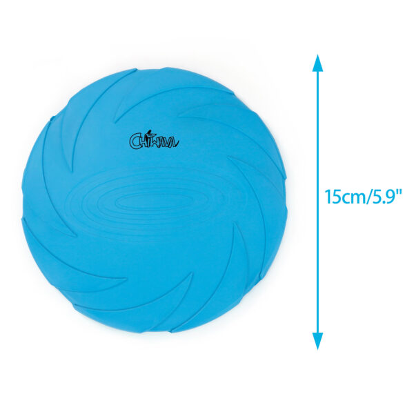 Chiwava 2 Pack 5.9" Rubber Dog Flying Disc, Fetch Toy for Dogs Outdoor Play for Small Dogs - Image 3