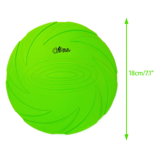 Chiwava 2 Pack 7.1" Rubber Dog Flying Disc,Fetch Toy for Dogs Outdoor Play for Medium Dogs - Image 3