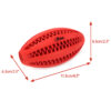 Chiwava 4.5″ Rubber Dental Rugby Ball Oval Rugbys for Medium Large Dogs Color Red - Image 2
