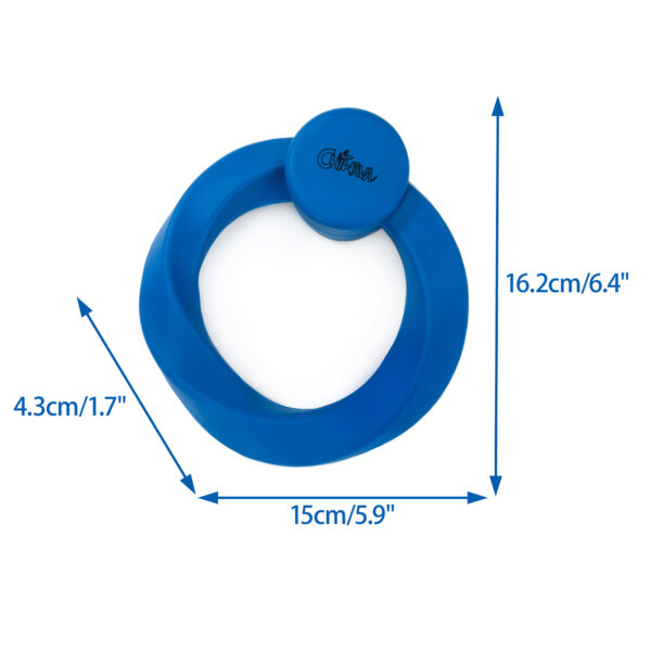 Chiwava 6.4″ Rubber Ring Dog Toy with Snack Bowl Training Fetch Toys for Large Dogs Color Blue - Image 2