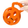Chiwava 5.2″ Roller Dog Toy Puzzle Ball Tug Interactive Toys for Large Dogs Color Orange – Image 6