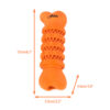 Chiwava 6.7″ Rubber Bone Dental Dog Toy Stick Bones Teeth Cleaning for Medium Large Dogs Color Orange – Image 2