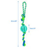 Chiwava 2.8" Rope Rubber Dog Toys,Dental Ball on Rope, Tug Fetch Ball for Medium Dog Mint Green – Bild 2