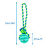 Chiwava 2.8″ Dog Training Ball on Rope, Rubber Rope Dog Toys Ball with Handle for Tug of War Training Rewards for Medium Large Dogs,Mint Green – Image 2
