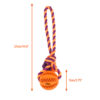 Chiwava 2.8" Dog Training Ball on Rope, Rubber Rope Dog Toys Ball with Handle for Tug of War Training Rewards for Medium Large Dogs,Color Orange – Image 2