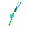 Chiwava 2,8" Seil Gummi Hundespielzeug, Dental Ball auf Seil, Tug Fetch Ball für mittlere Hund Mintgrün