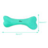 Chiwava 7.1″ Rubber Bone Dental Dog Toy Solid Bones Teeth Cleaning for Medium Large Dogs Mint Green - 图片 3
