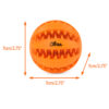 Chiwava 2 Pack 2.75" Rubber Teething Dog Toy Dental Balls Food Treat Feeder Chew Ball for Large Dogs - 图片 3